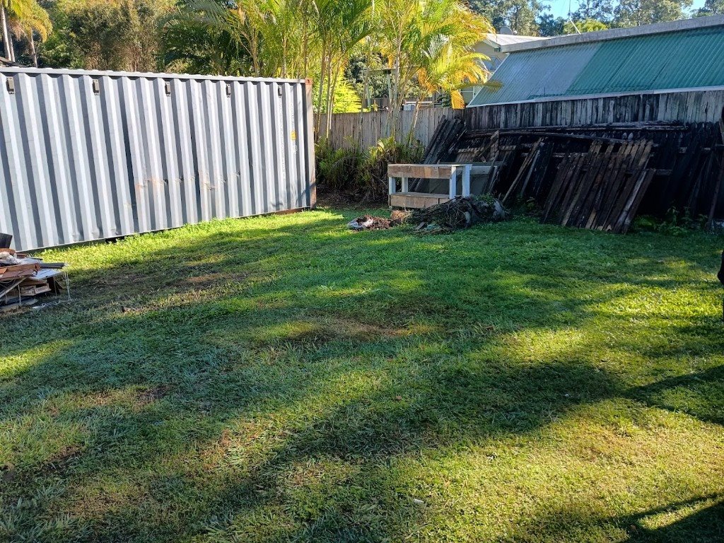 Cleared area after rubbish removal in Maroochydore